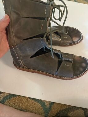 Freebird Caesar Gray Lace-Up Gladiator Sandals